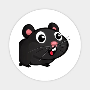 Funny black hamster Magnet